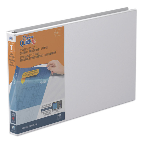 QuickFit Ledger D-Ring View Binder, 3 Rings, 1" Capacity, 11 x 17, White [SKU: STW94010]