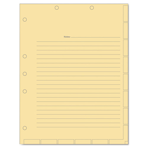 Medical Chart Index Divider Sheets, Untabbed, 11 x 8.5, Manila, 400/Box [SKU: TAB54519]