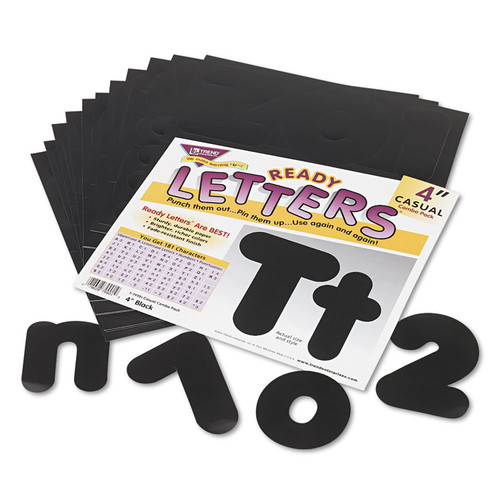 Ready Letters Casual Combo Set, Black, 4"h, 182/Set [SKU: TEPT79901]