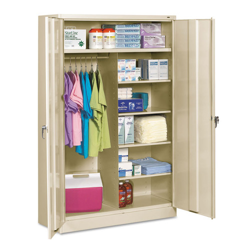 Jumbo Combination Steel Storage Cabinet, 48w x 24d x 78h, Putty [SKU: TNNJ2478SUCPY]