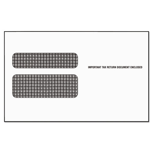 W-2 Laser Double Window Envelope, Commercial Flap, Self-Adhesive Closure, 5.63 x 9, White, 50/Pack [SKU: TOP2219LESR]
