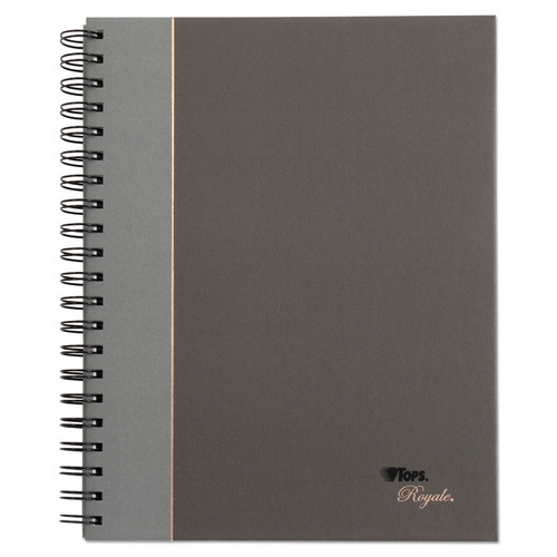 Royale Wirebound Business Notebooks, 1 Subject, Medium/College Rule, Black/Gray Cover, 8.25 x 5.88, 96 Sheets [SKU: TOP25330]