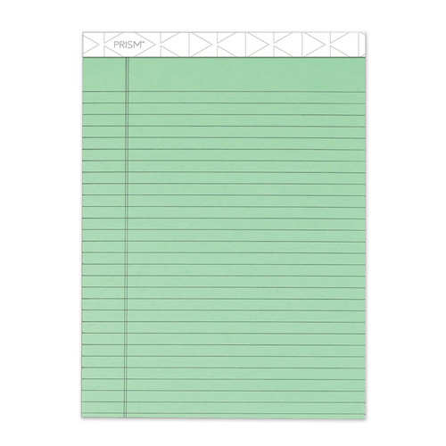 Prism + Colored Writing Pads, Wide/Legal Rule, 50 Pastel Green 8.5 x 11.75 Sheets, 12/Pack [SKU: TOP63190]