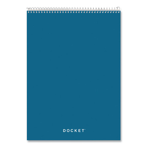 Docket Ruled Wirebound Pad with Cover, Wide/Legal Rule, Blue Cover, 70 White 8.5 x 11.75 Sheets [SKU: TOP63631]