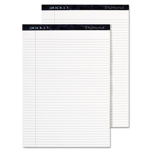 Docket Diamond Ruled Pads, Wide/Legal Rule, 50 White 8.5 x 11.75 Sheets, 2/Box [SKU: TOP63975]