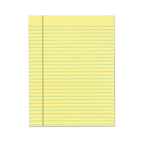 The Legal Pad" Glue Top Pads, Wide/Legal Rule, 50 Canary-Yellow 8.5 x 11 Sheets, 12/Pack [SKU: TOP7522]