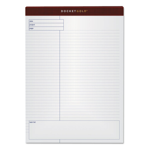 Docket Gold Planning Pads, Project-Management Format, Quadrille Rule (4 sq/in), 40 White 8.5 x 11.75 Sheets, 4/Pack [SKU: TOP77102]