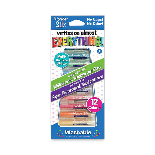 Wonder Stix, 3.75 x 0.2, Assorted Colors, 12/Pack [SKU: TPG637]