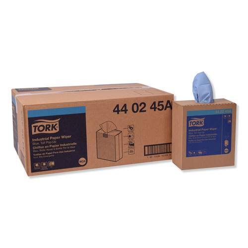 Industrial Paper Wiper, 4-Ply, 8.54 x 16.5, Blue, 90 Towels/Box, 10 Boxes/Carton [SKU: TRK440245A]