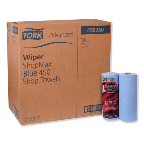 Advanced ShopMax Wiper 450, 11 x 9.4, Blue, 60/Roll, 30 Rolls/Carton [SKU: TRK450360]