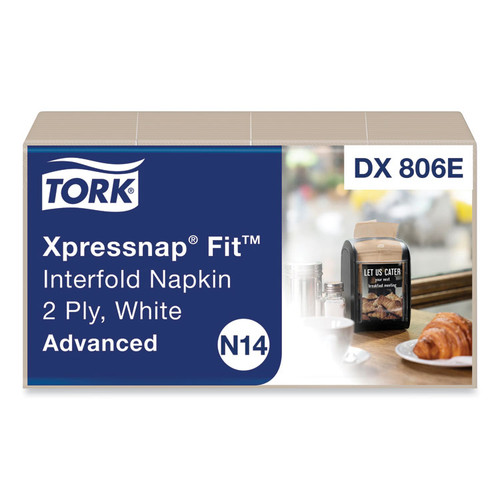 Xpressnap Fit Interfold Dispenser Napkins, 2-Ply, 6.5 x 8.39, Natural, 120/Pack, 36 Packs/Carton [SKU: TRKDX806E]