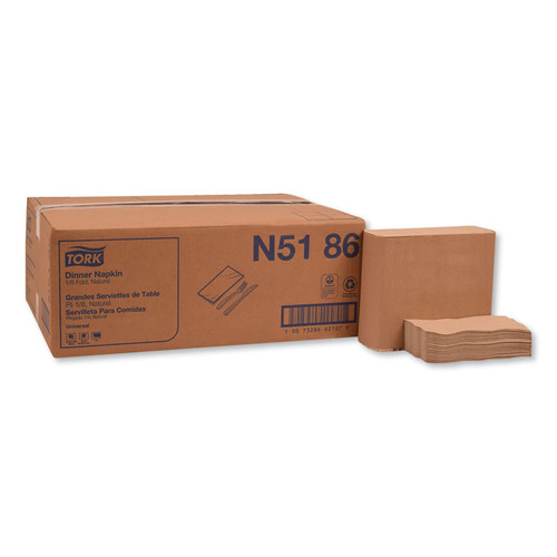 Universal One-Ply Dinner Napkins, 1-Ply, 15" x 17", Natural, 250/Pack, 12PK/CT [SKU: TRKN5186]