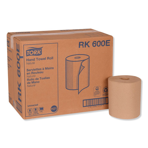 Universal Hardwound Roll Towel, 1-Ply, 7.88" x 600 ft, Natural, 12/Carton [SKU: TRKRK600E]