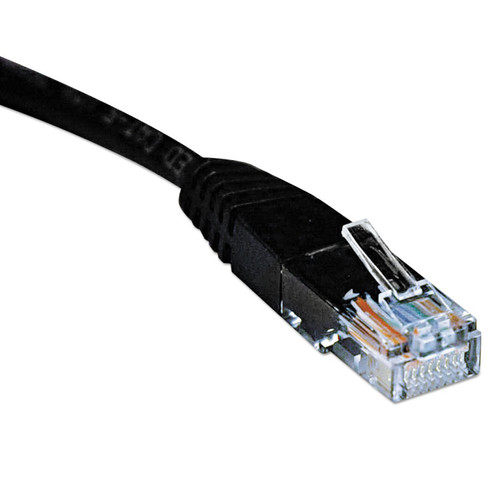 CAT5e 350 MHz Molded Patch Cable, 7 ft, Black [SKU: TRPN002007BK]