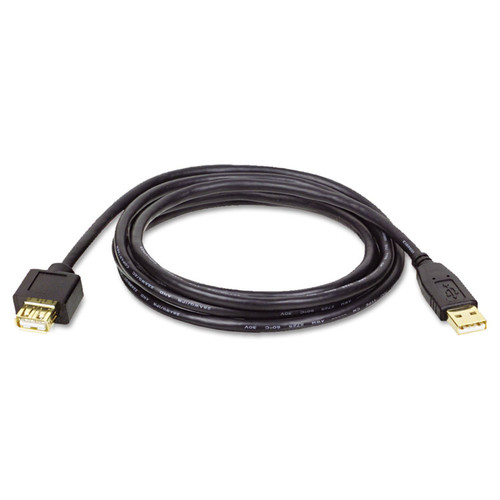 USB 2.0 A Extension Cable, 10 ft, Black [SKU: TRPU024010]