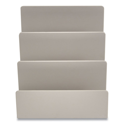 Plastic Incline Mail Sorter, 3 Sections, Letter Size Files, 6.3 x 6.3 x 5.5, Gray [SKU: TUD24380403]