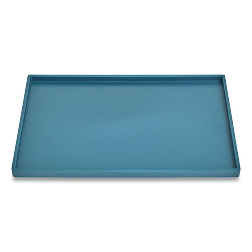 Slim Stackable Plastic Tray, 6.85 x 9.88 x 0.47, Teal [SKU: TUD24380426]
