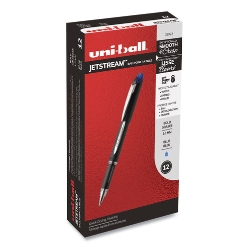 Jetstream Stick Ballpoint Pen, Bold 1 mm, Blue Ink, Black Barrel [SKU: UBC33922]