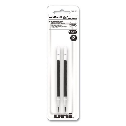 Refill for Signo Gel 207 Pens, Medium 0.7 mm Conical Tip, Black Ink, 2/Pack [SKU: UBC70207PP]