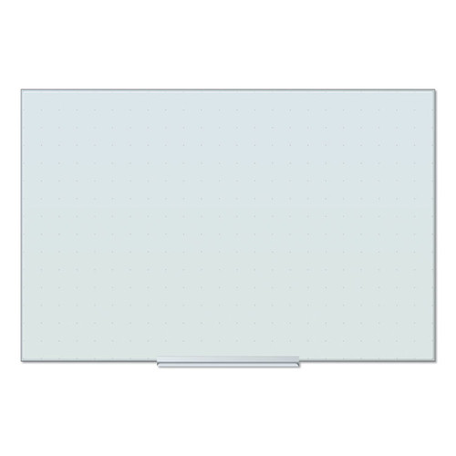 Floating Glass Ghost Grid Dry Erase Board, 36 x 24, White [SKU: UBR2798U0001]