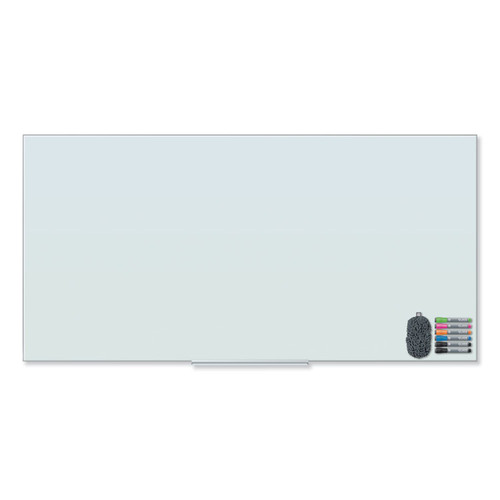 Floating Glass Dry Erase Board, 72 x 36, White [SKU: UBR3978U0001]
