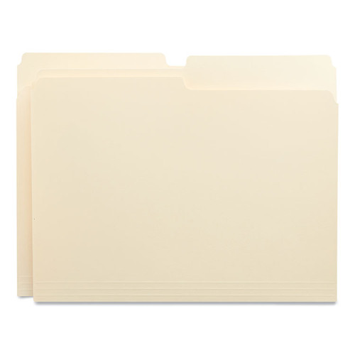 Top Tab File Folders, 1/2-Cut Tabs: Assorted, Letter Size, 0.75" Expansion, Manila, 100/Box [SKU: UNV12112]