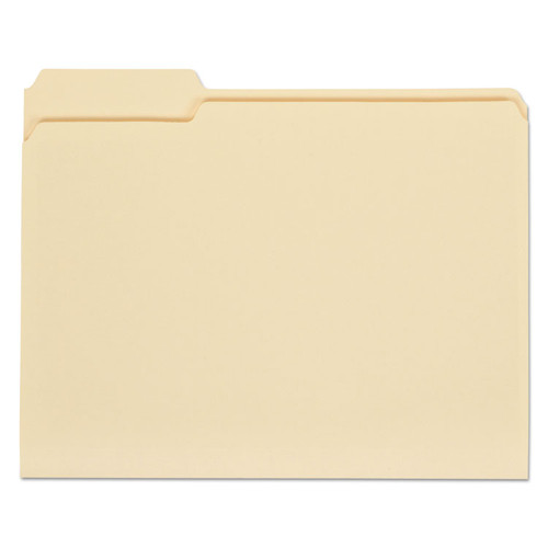 Top Tab File Folders, 1/3-Cut Tabs: Assorted, Letter Size, 0.75" Expansion, Manila, 100/Box [SKU: UNV12113]