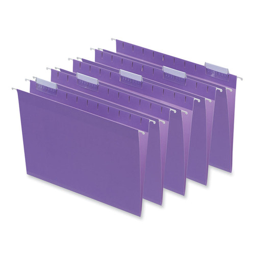 Deluxe Bright Color Hanging File Folders, Letter Size, 1/5-Cut Tabs, Violet, 25/Box [SKU: UNV14120]
