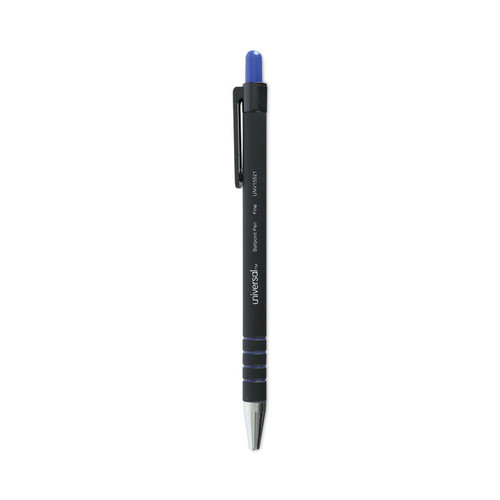 Ballpoint Pen, Retractable, Fine 0.7 mm, Blue Ink, Blue Barrel, Dozen [SKU: UNV15521]