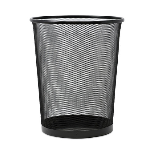 Mesh Wastebasket, 18 qt, Steel Mesh, Black [SKU: UNV20008]
