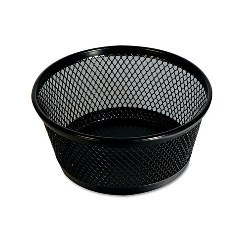 Jumbo Mesh Storage Dish, 4.38" Diameter x 2"h, Black [SKU: UNV20014]