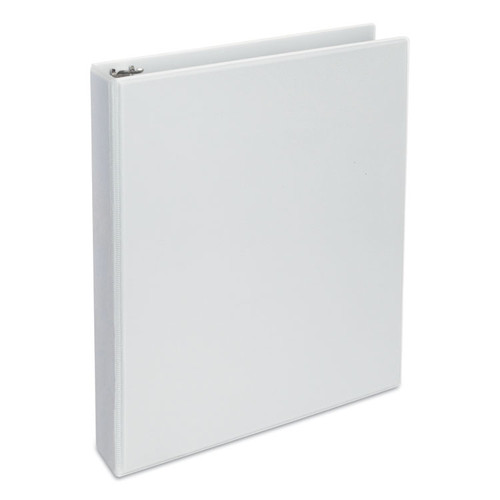 Deluxe Round Ring View Binder, 3 Rings, 1.5" Capacity, 11 x 8.5, White [SKU: UNV20722]