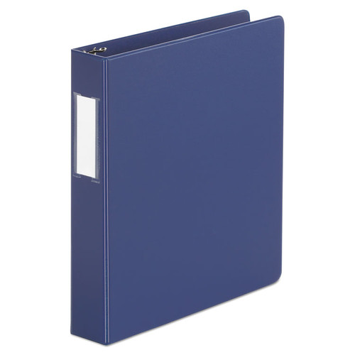 Deluxe Non-View D-Ring Binder with Label Holder, 3 Rings, 1.5" Capacity, 11 x 8.5, Royal Blue [SKU: UNV20775]
