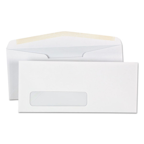 Open-Side Business Envelope, 1 Window, #10, Commercial Flap, Gummed Closure, 4.13 x 9.5, White, 500/Box [SKU: UNV35211]