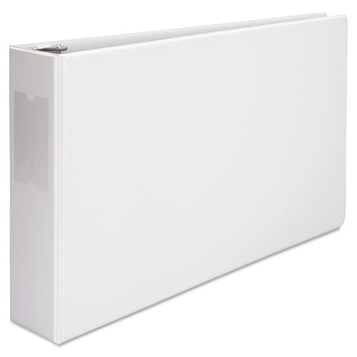 Ledger-Size Round Ring Binder with Label Holder, 3 Rings, 3" Capacity, 11 x 17, White [SKU: UNV35424]