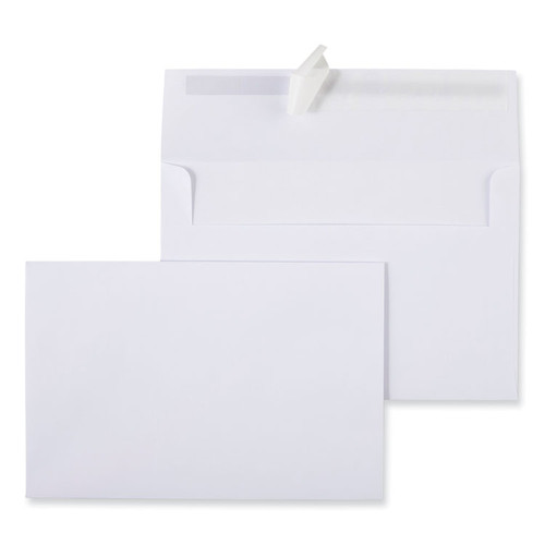 Peel Seal Strip Business Envelope, #A9, Square Flap, Self-Adhesive Closure, 5.74 x 8.75, White, 100/Box [SKU: UNV36107]