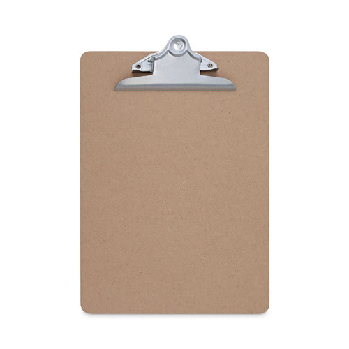 Hardboard Clipboard, 1.25" Clip Capacity, Holds 8.5 x 11 Sheets, Brown, 3/Pack [SKU: UNV40304VP]