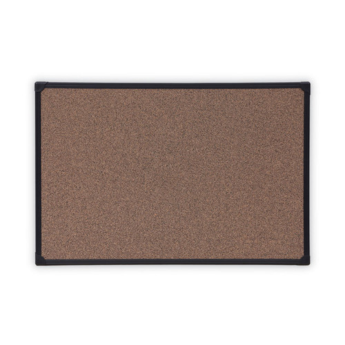 Tech Cork Board, 36 x 24, Cork, Black Plastic Frame [SKU: UNV43022]