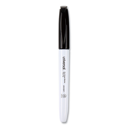 Pen Style Dry Erase Marker, Fine Bullet Tip, Black, Dozen [SKU: UNV43671]