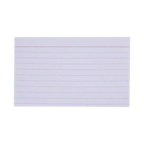 Ruled Index Cards, 3 x 5, White, 100/Pack [SKU: UNV47210]