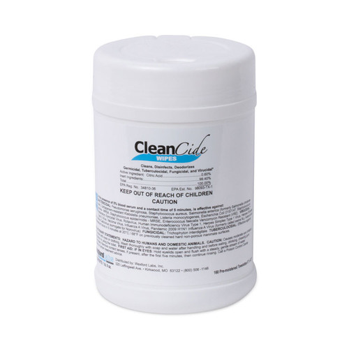 CleanCide Disinfecting Wipes, 6.5 x 6, Fresh Scent, 160/Canister, 12 Canisters/Carton [SKU: WXF3130C160CT]