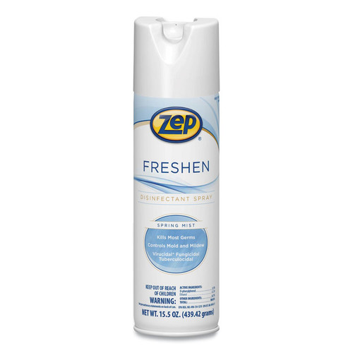 Freshen Disinfectant Spray, Spring Mist, 15.5 oz Aerosol Spray, 12/Carton [SKU: ZPP1050017]