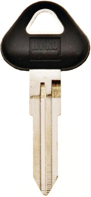 HY-KO 12005DA25 Automotive Key Blank, Brass/Plastic, Nickel, For: Nissan Vehicle Locks [SKU: ORG4573978]