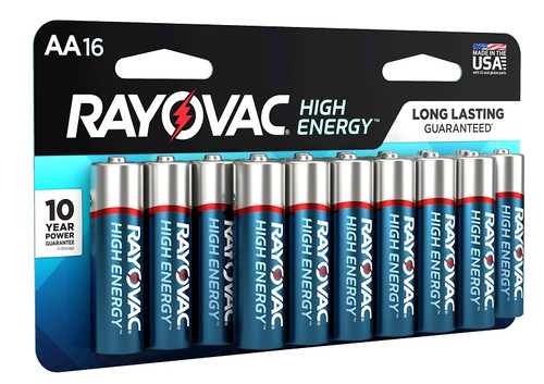 RAYOVAC 815-16LTK Battery, 1.5 V Battery, 3000 mAh, AA Battery, Alkaline [SKU: ORG7380678]