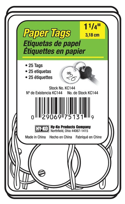 HY-KO KC144 Key Identification Tag, Paper [SKU: ORG4493805]