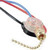 GB GSW-39 Pull Chain Switch, 2-Pole, 125/250 VAC, 6 A, Black/Clear, Brass [SKU: ORG8033292]