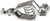 GB 14-505 Charger Clip, Steel Contact, Silver Insulation [SKU: ORG6748370]