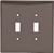 Eaton Wiring Devices 2149B-BOX Wallplate, 5-1/4 in L, 5.31 in W, 2 -Gang, Thermoset, Brown [SKU: ORG4877411]