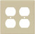 Eaton Wiring Devices 2150V-BOX Receptacle Wallplate, 4-1/2 in L, 4-9/16 in W, 2 -Gang, Thermoset, Ivory [SKU: ORG4249017]