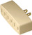 Eaton Wiring Devices BP1747V Outlet Adapter, 2 -Pole, 15 A, 125 V, 3 -Outlet, NEMA: NEMA 1-15R, Ivory [SKU: ORG1104066]